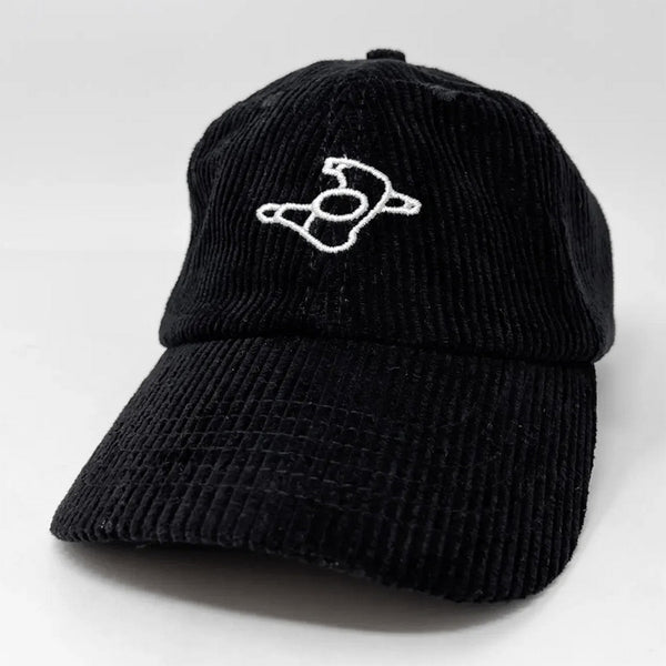 Mute Walking Man logo - Black cord cap