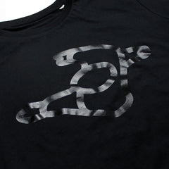 Walking Man Black On Black T-Shirt - Misc