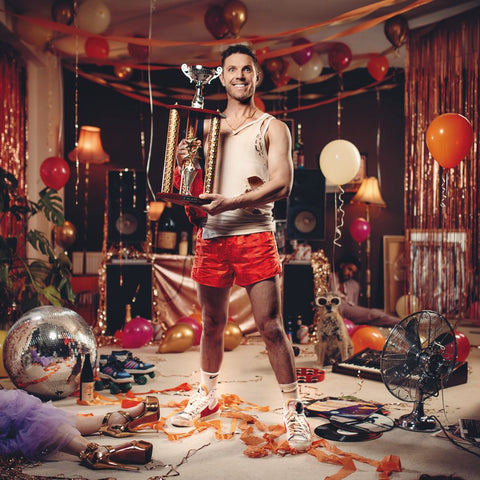Jake Shears - Last Man Dancing - Orange Marble Vinyl + Signed Art Print