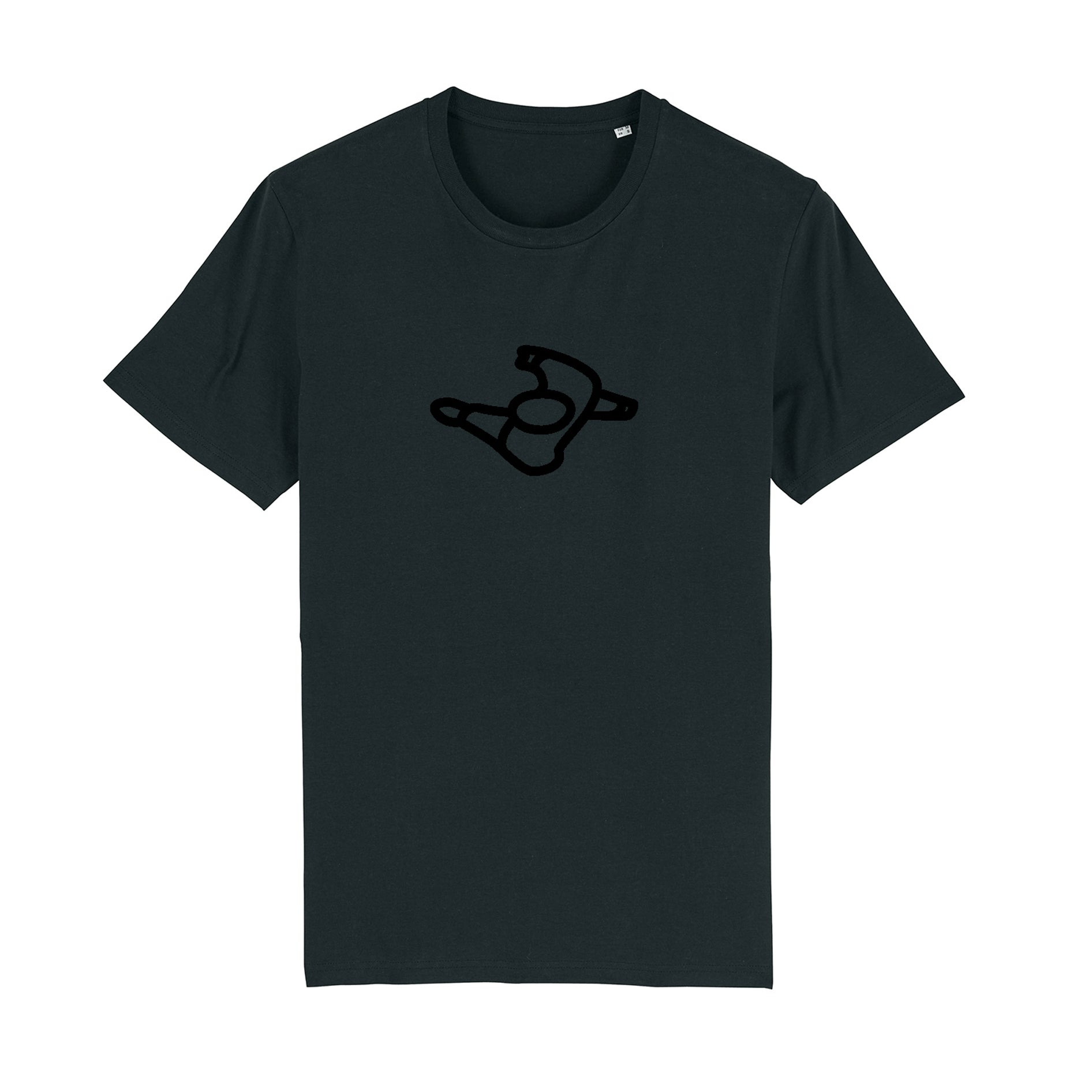 Walking Man Black On Black T-Shirt | Mute Bank