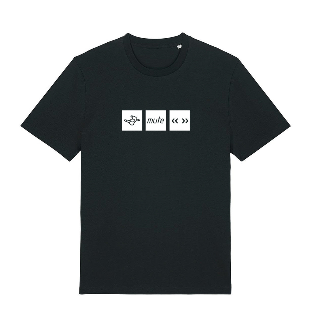 Mute 3 Square logo - Black T-Shirt