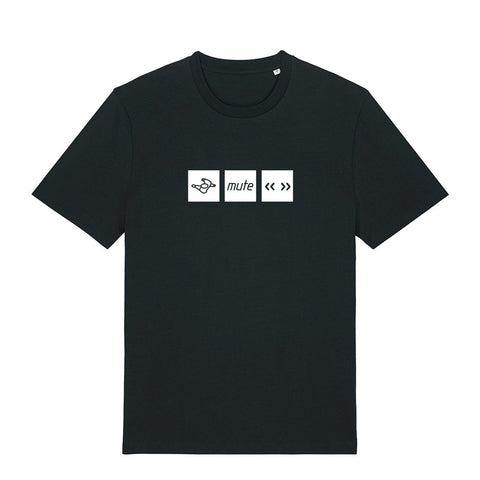 Mute 3 Square logo - Black T-Shirt