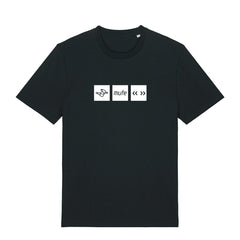 Mute 3 Square logo - Black T-Shirt