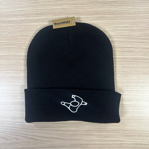 Mute Walking Man logo - Black Beanie