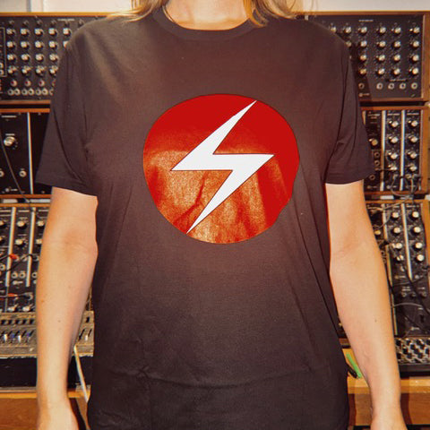 Throbbing Gristle - Logo Lightning Bolt Circle Black T-Shirt