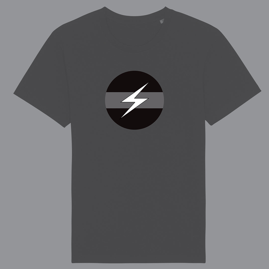 Throbbing Gristle - Grey Flash logo Circle Grey T-Shirt