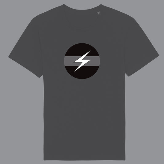 Throbbing Gristle - Grey Flash logo Circle Grey T-Shirt