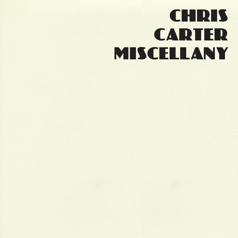 Chris Carter - Miscellany - 4CD Box Set - Misc